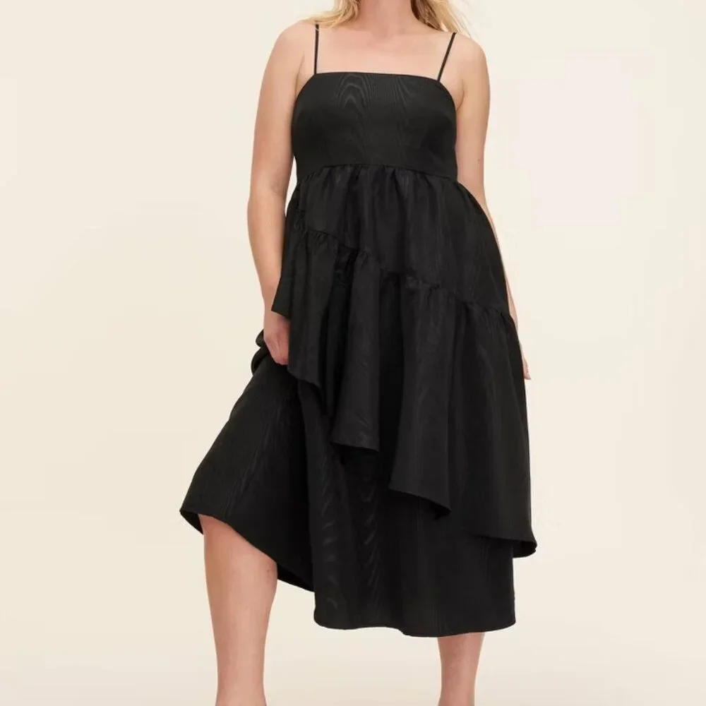 kate spade x Target Black Tiered Ruffle Midi Tank Dress/NWT/S - Picture 3 of 16